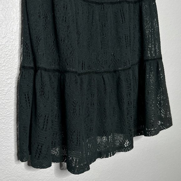 No Label-Sheer Crochet Black‎ Sleeveless Dress Size Medium - Picture 7 of 10